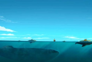 Les sous-marins évoquent les baleines bleues (Wakfu)