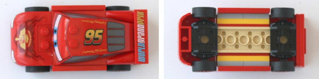 Lego 9485 - Ultimate Race Set (Cars 2) - Flash McQueen (Vue de dessous et dessous)