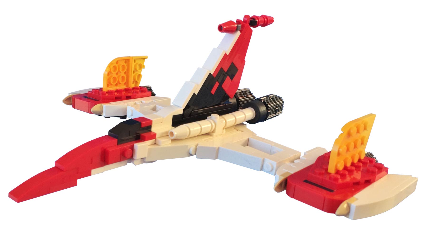 Goldorak et son alcorak maquette style Lego colle et peinture inutile 20  cms plaisir de créer un ensemble très rare